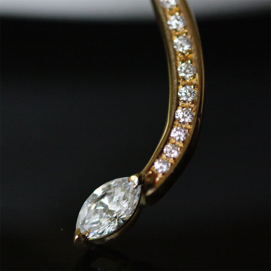 Collana 'Reverso' oro giallo REVERSO | CL OGAU18G MRQ E DIAM CT. 1,16